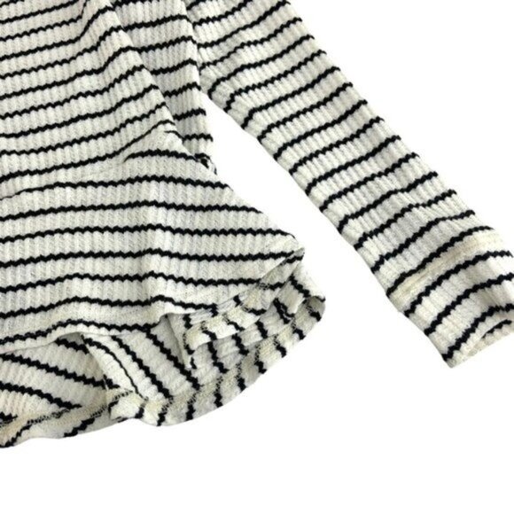 We the Free Striped Peplum Shirt Black and White - Picture 5 of 6